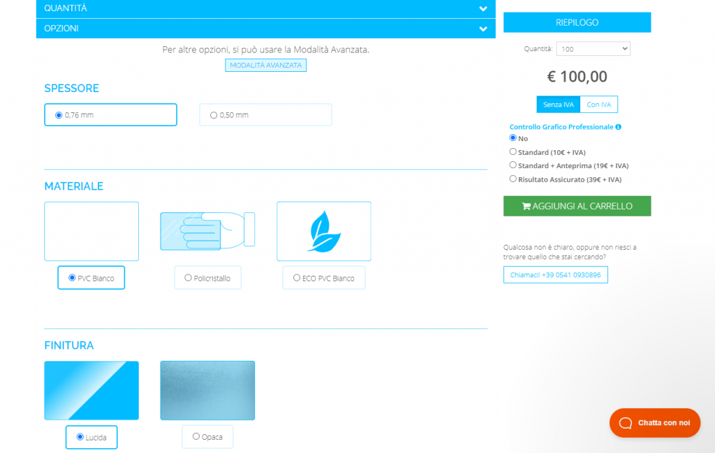 cardfacile preventivo online materiali