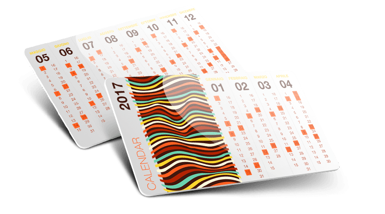 Calendari tascabili personalizzati